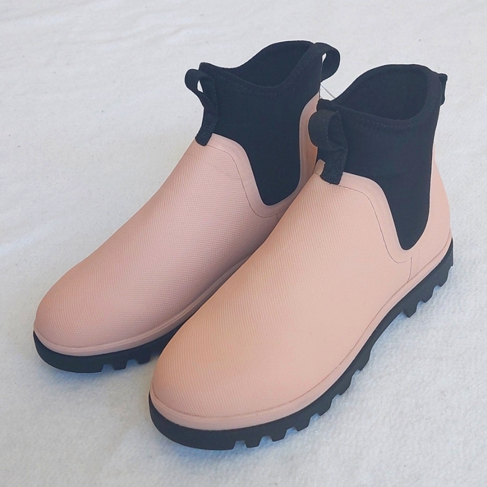 Native Shoes Pink and Black Ankle Boots